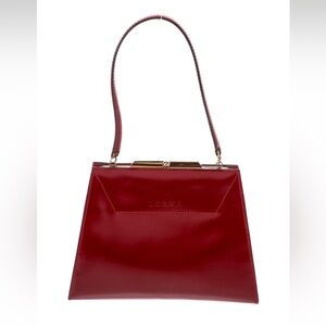 Loewe Vintage Red Leather Frame Bag